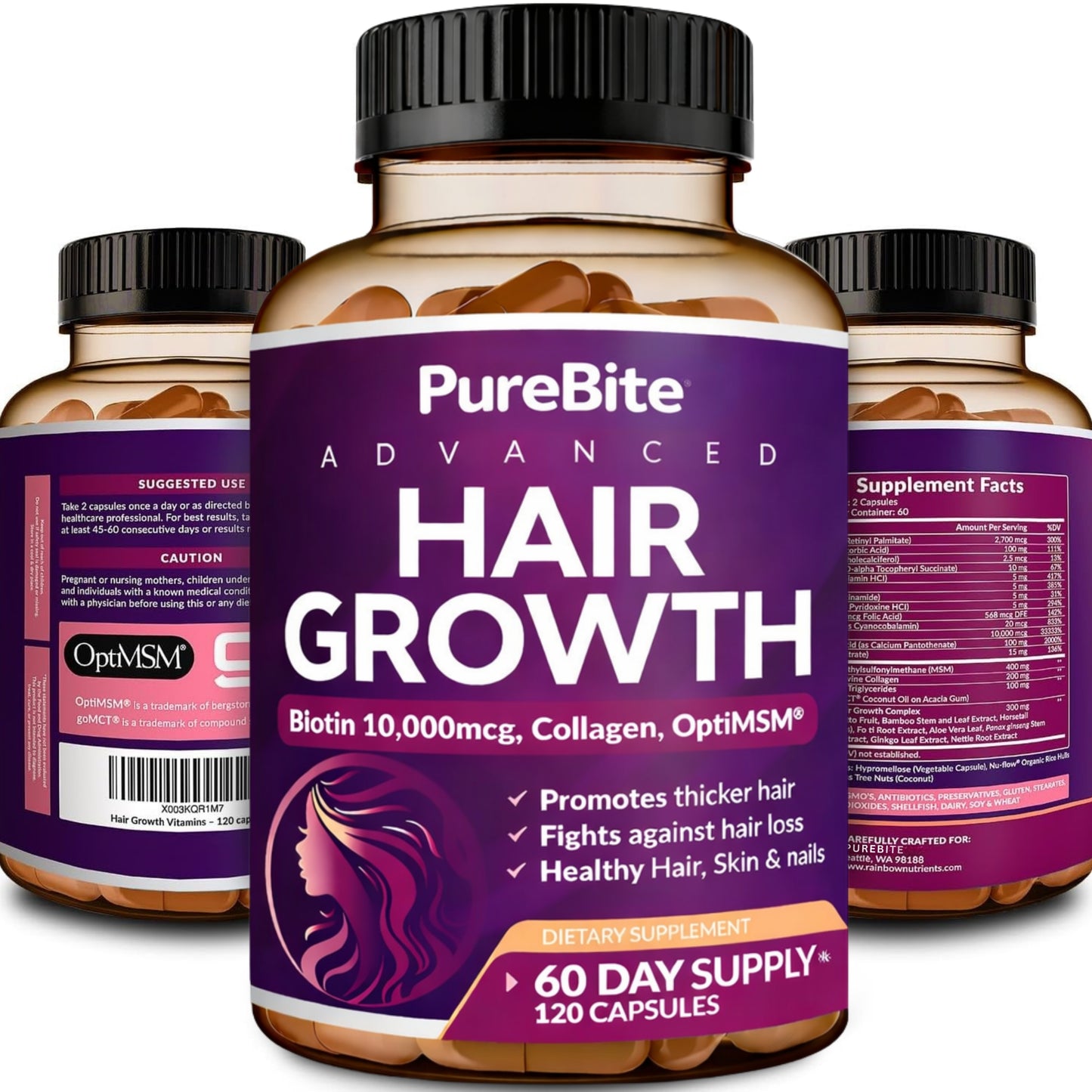 PureBite™ Hair Growth Vitamins for Women
