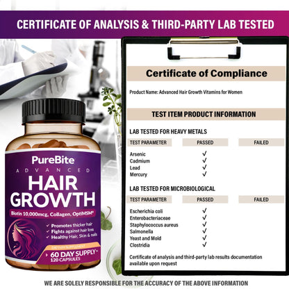 PureBite™ Hair Growth Vitamins for Women